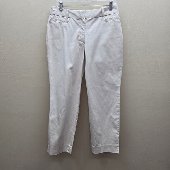 Talbots NWT The Perfect Crop Curvy Pants Flat Front Business Career Beige Size 6 - Picture 1 of 6